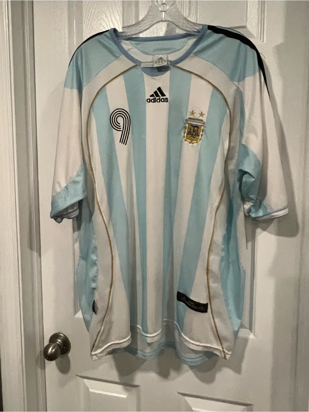 adidas  ORIGINAL Argentina Soccer Jersey Vintage/9/Crespo
